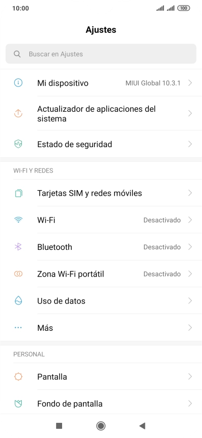 Pulsa Uso de datos. Pulsa Uso de datos.