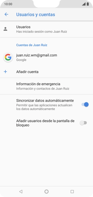 Pulsa Añadir cuenta.