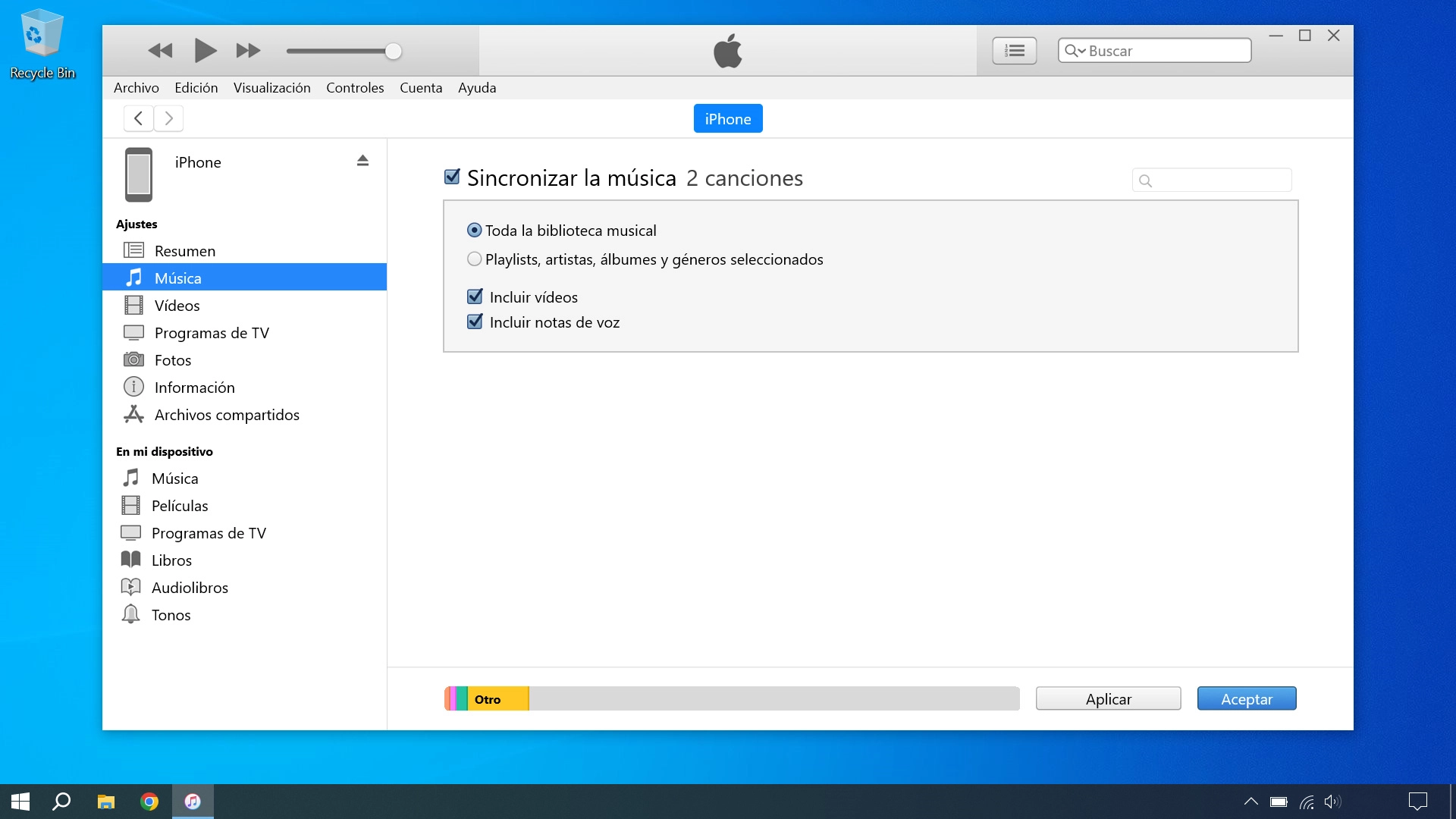 Haz clic en Aplicar.