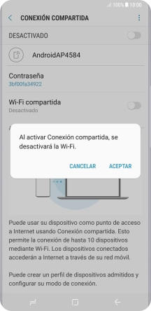 Si la función de wifi está activada, pulsa ACEPTAR.