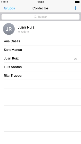 Pulsa el icono de nuevo contacto.