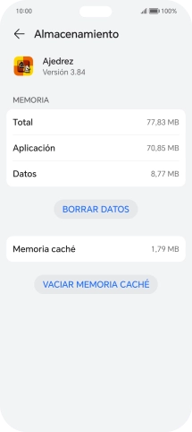 Pulsa VACIAR MEMORIA CACHÉ.