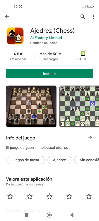 Pulsa Instalar y sigue las indicaciones de la pantalla para instalar la app.