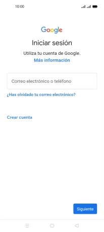 Si no tienes una cuenta de Google, pulsa Crear cuenta y sigue las indicaciones de la pantalla para ver cómo crear una cuenta nueva.