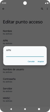 Introduce airtelwap.es y pulsa Aceptar.