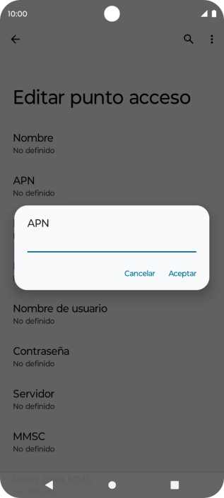 Introduce airtelwap.es y pulsa Aceptar.