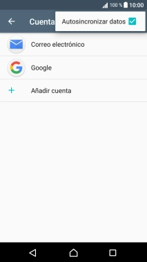Pulsa Autosincronizar datos para desactivar la función.