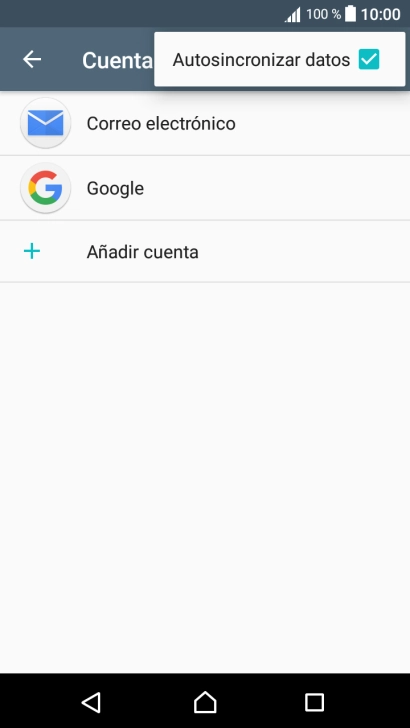Pulsa Autosincronizar datos para desactivar la función.