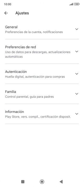 Pulsa Preferencias de red.