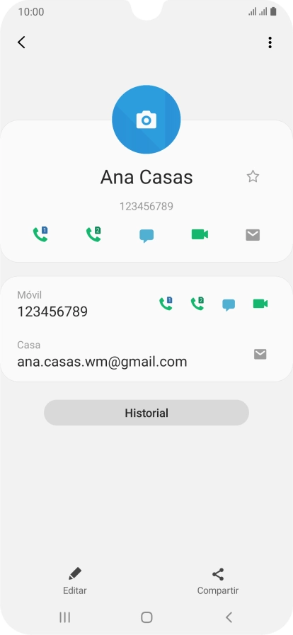 Pulsa el icono de llamada junto a la tarjeta SIM deseada. Pulsa el icono de llamada junto a la tarjeta SIM deseada.