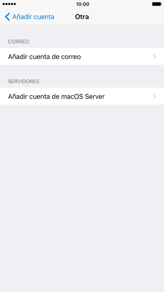 Pulsa Añadir cuenta de correo.