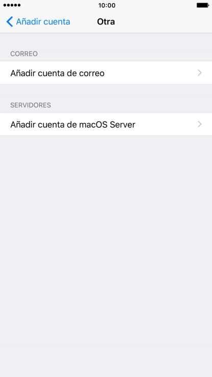 Pulsa Añadir cuenta de correo.