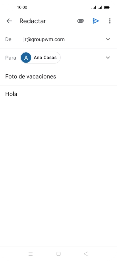 Pulsa el icono de anexos. Pulsa el icono de anexos.