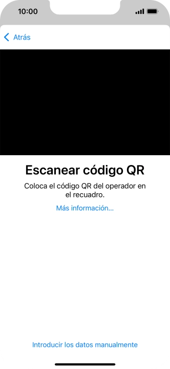 Coloca el código QR dentro del marco de la cámara del teléfono para escanearlo.