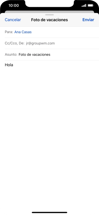 Pulsa en el campo de escritura durante unos instantes hasta que aparezca un menú emergente en la pantalla.