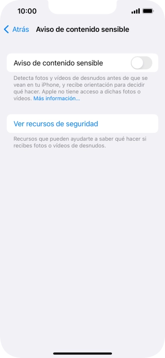 Pulsa el indicador junto a 