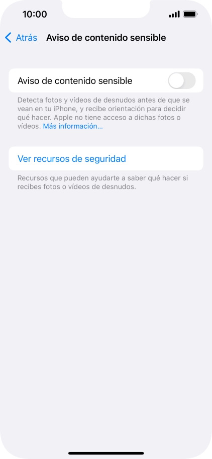 Pulsa el indicador junto a 