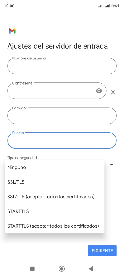 Pulsa Ninguno.