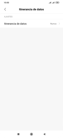 Pulsa Itinerancia de datos.