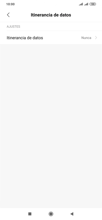 Pulsa Itinerancia de datos.