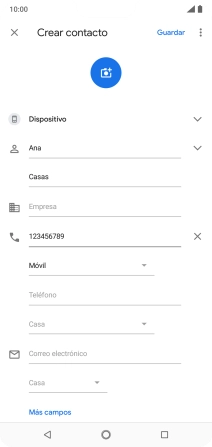 Pulsa el icono de guardar.