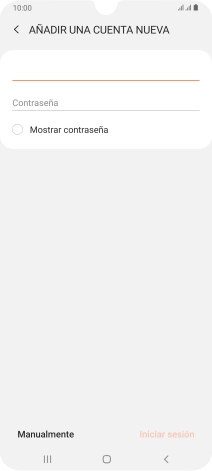 Pulsa Contraseña e introduce la contraseña de tu cuenta de correo electrónico.