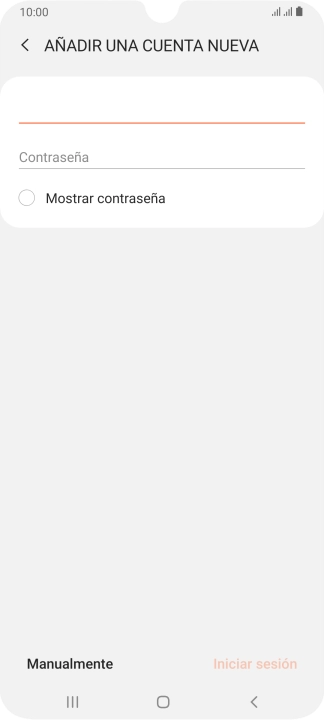 Pulsa Contraseña e introduce la contraseña de tu cuenta de correo electrónico.