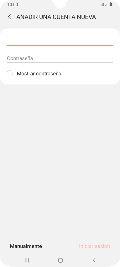 Pulsa Contraseña e introduce la contraseña de tu cuenta de correo electrónico.