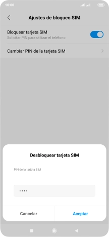 Introduce tu código PIN y pulsa Aceptar. Introduce tu código PIN y pulsa Aceptar.