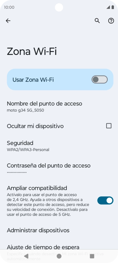 Pulsa Nombre del punto de acceso.