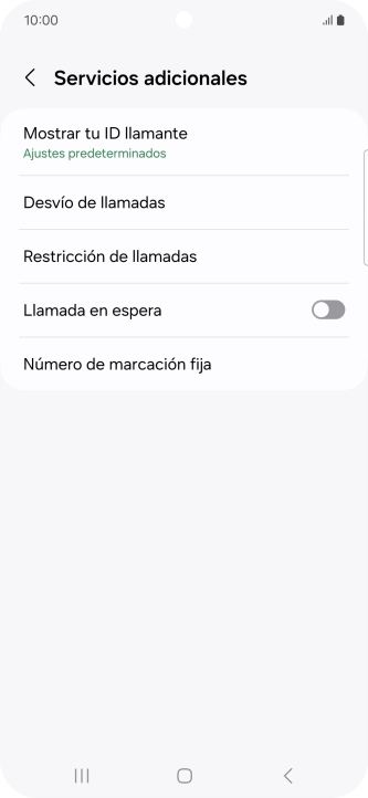 Pulsa Número de marcación fija.