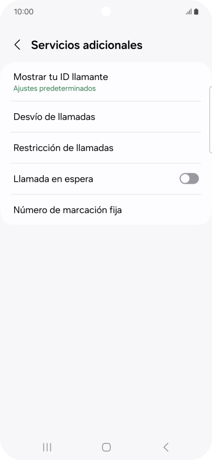Pulsa Número de marcación fija.
