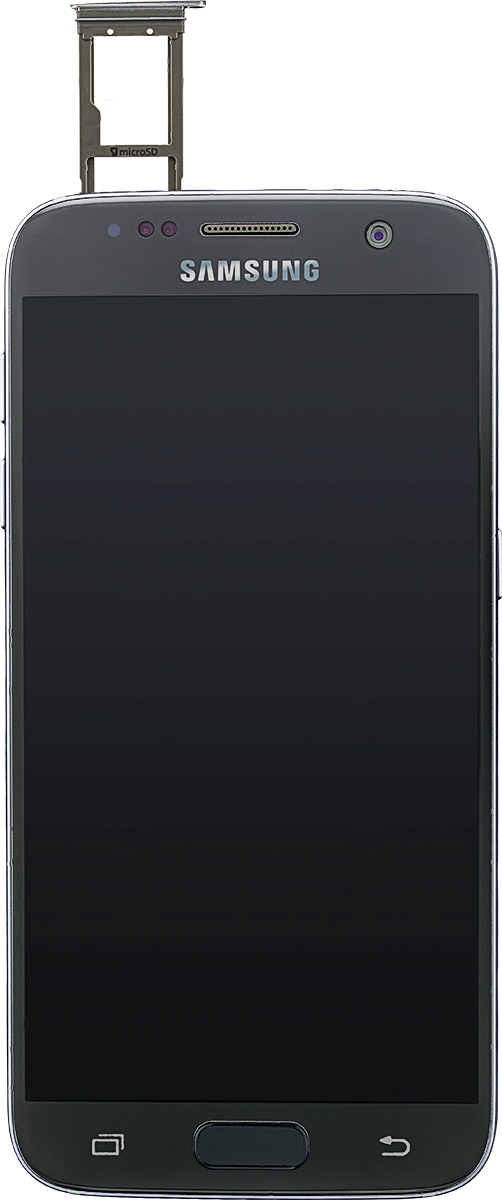 Retira el contenedor de la tarjeta SIM del teléfono.