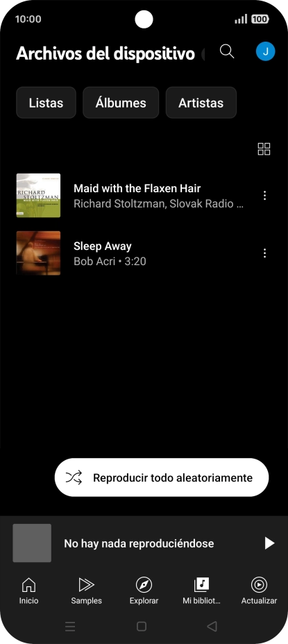 Pulsa el archivo de música deseado.