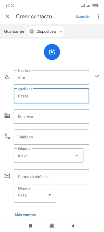 Pulsa Teléfono e introduce el número de teléfono deseado.