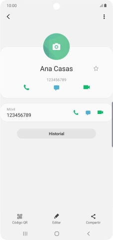 Pulsa el icono de realizar llamadas.