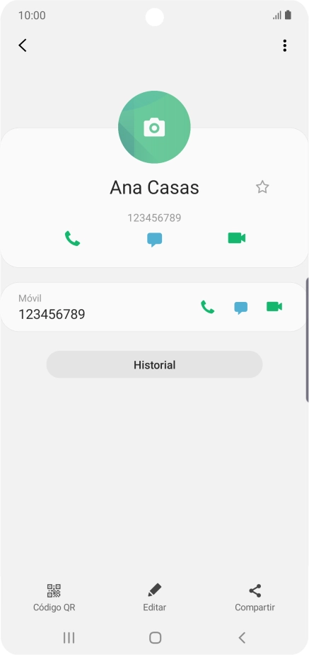 Pulsa el icono de realizar llamadas.