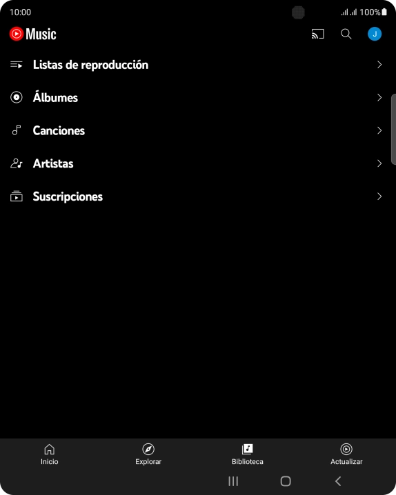 Pulsa una categoría y desplázate al archivo de música deseado. Pulsa una categoría y desplázate al archivo de música deseado.