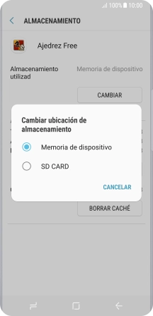 Pulsa el nombre de la tarjeta de memoria.