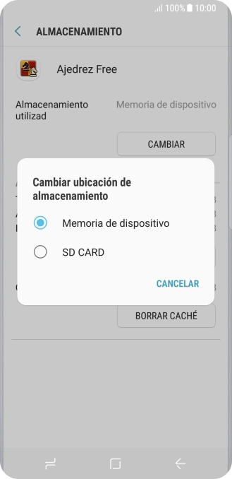 Pulsa el nombre de la tarjeta de memoria.
