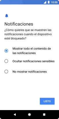 Pulsa el ajuste deseado. Pulsa el ajuste deseado.