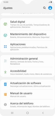 Pulsa Administración general.