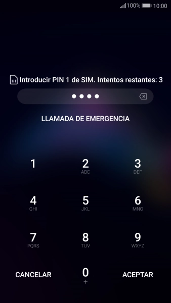 Si lo solicita el teléfono, introduce el código PIN y pulsa ACEPTAR.