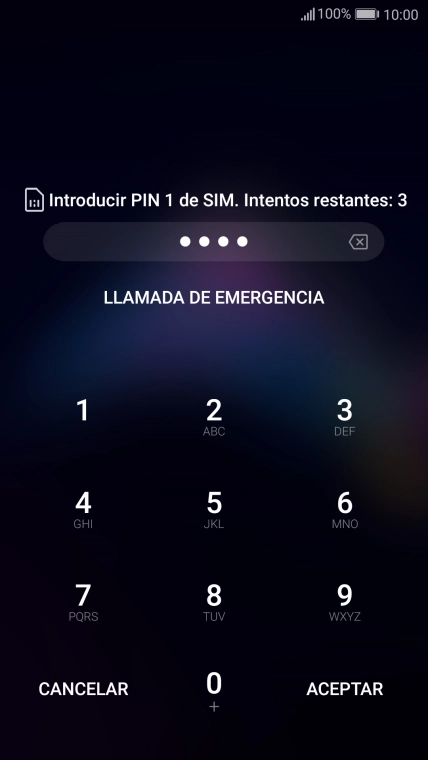 Si lo solicita el teléfono, introduce el código PIN y pulsa ACEPTAR.