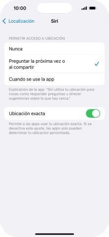 Pulsa el ajuste deseado para activar o desactivar la función.