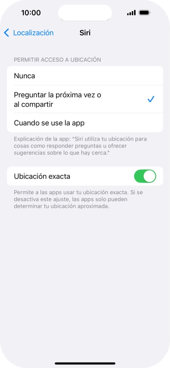 Pulsa el ajuste deseado para activar o desactivar la función.