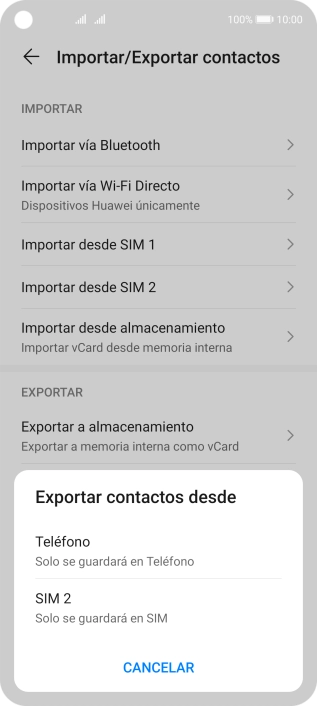 Pulsa Teléfono.