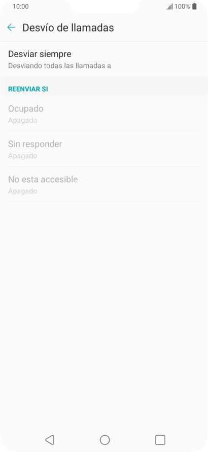 Pulsa el tipo de desvío deseado.