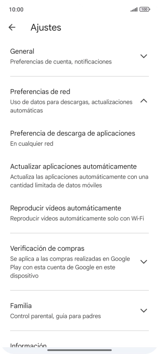 Pulsa Actualizar aplicaciones automáticamente.