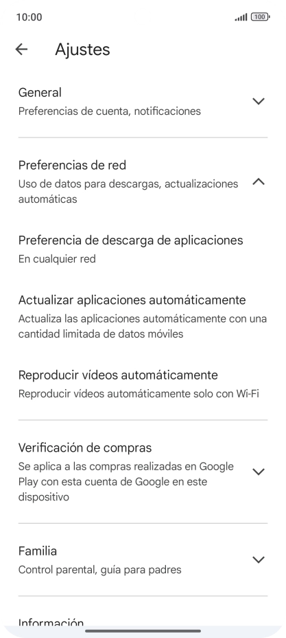 Pulsa Actualizar aplicaciones automáticamente.